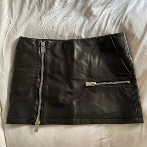 Anine Bing Biker Leather Skirt